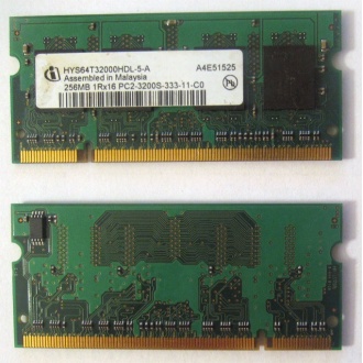 Модуль памяти для ноутбуков 256MB DDR2 SODIMM PC3200 (Монино)